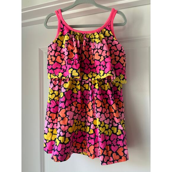 Limited Too Neon Hearts Dress Size 2T EUC - Picture 1 of 4